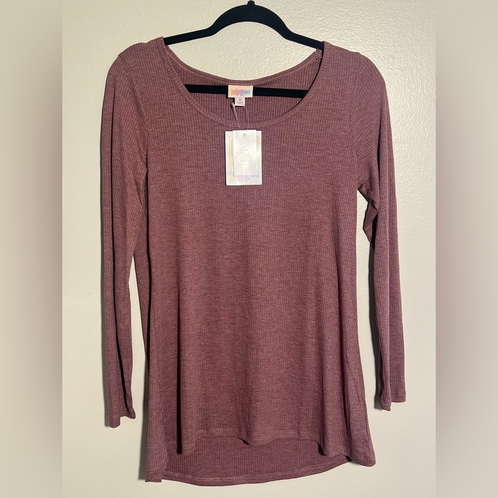 LuLaRoe Ribbed Long Sleeve Top - Dusty Rose